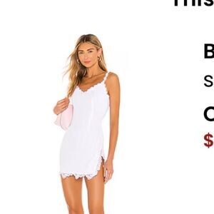 REVOLVE mini dress white with lace detail